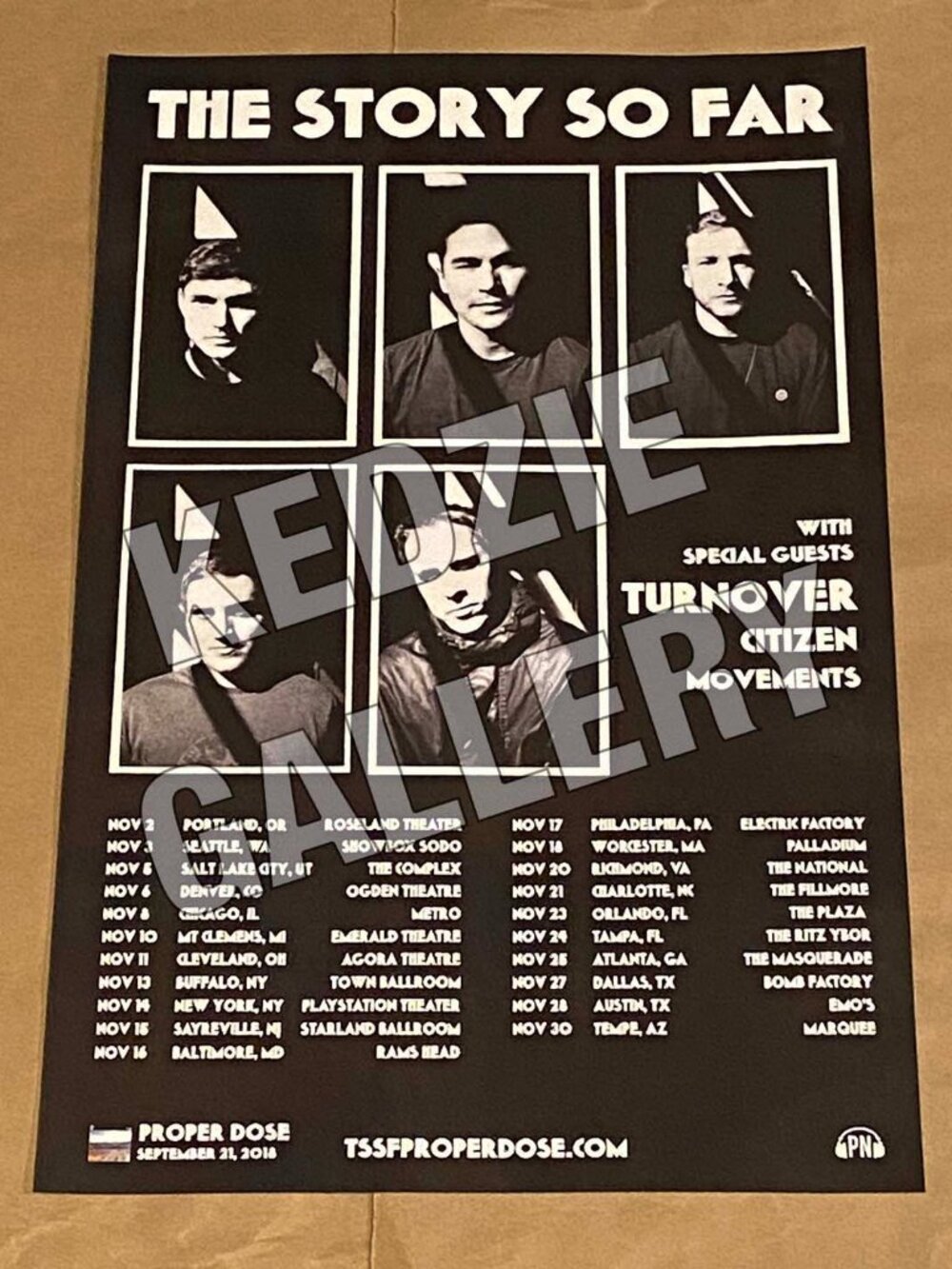 The Story So Far 2018 Proper Dose Tour with Turnover Citizen Store Promo Poster